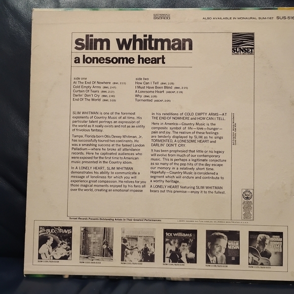 SLIM WHITMAN LP - Picture 2 of 5